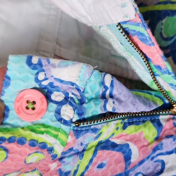 Lilly‎ Pulitzer The Callahan Short sz 16 Pique Texture Ocean - Picture 8 of 16